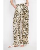 Pantalon en lin mélangé Aurore kaki clair