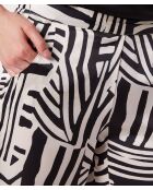 Jeezy schwarz-weiß bedruckte Hose