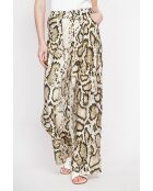 Pantalon en lin mélangé Aurore kaki clair