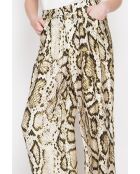 Pantalon en lin mélangé Aurore kaki clair