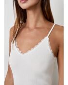 Canotta a canotta Plumine ecru