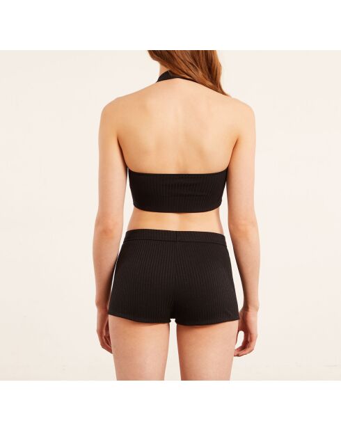 Debardeur Crop Croise noir