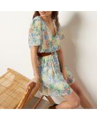 Pato jurk met print op witte achtergrond