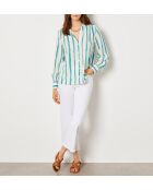 Blauwgroen gestreept hemd van Molya