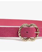 Ceinture Frenchie rose bonbon