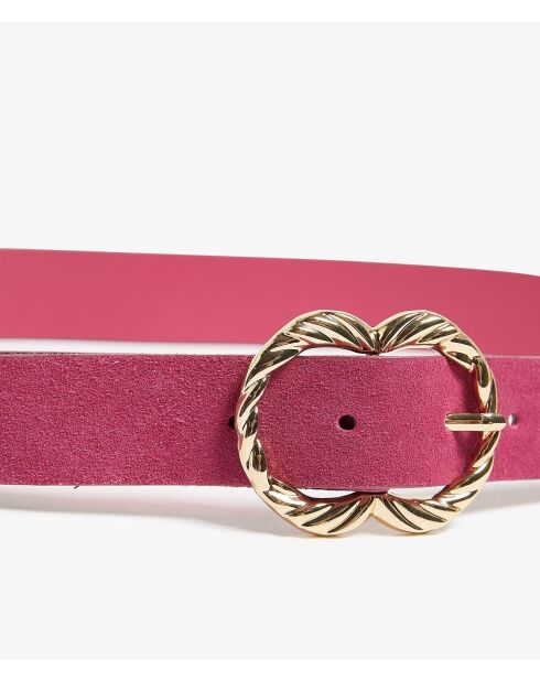 Ceinture Frenchie rose bonbon