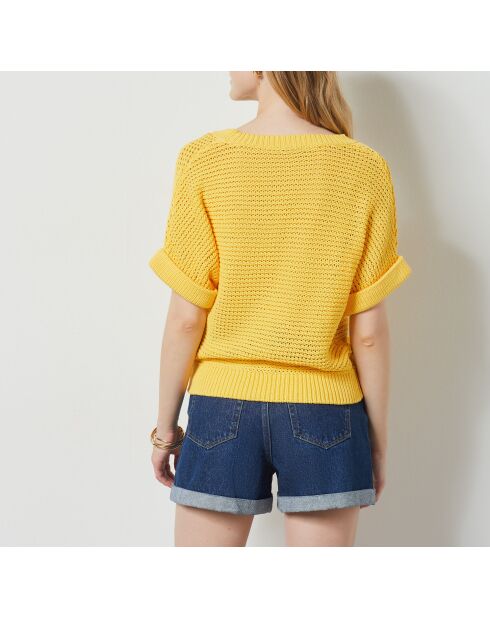 Maglione Crew giallo sole