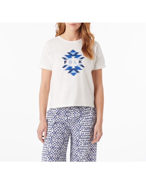 Ecru T-shirt van Suna