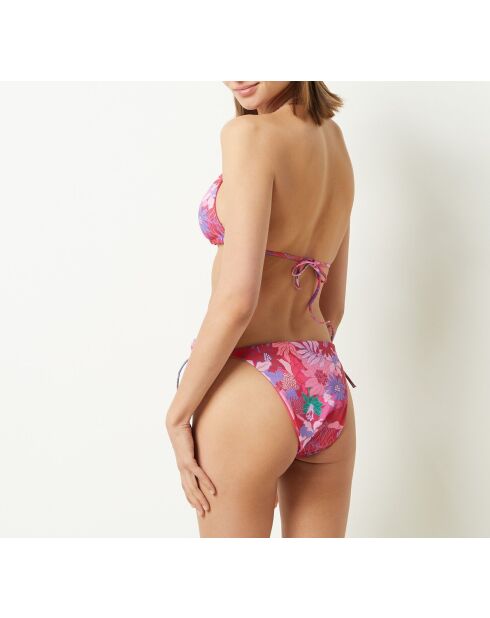 Verso Bikinihose mit pinkem Hintergrundprint