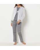 Oriel grauer dreiteiliger Pyjama