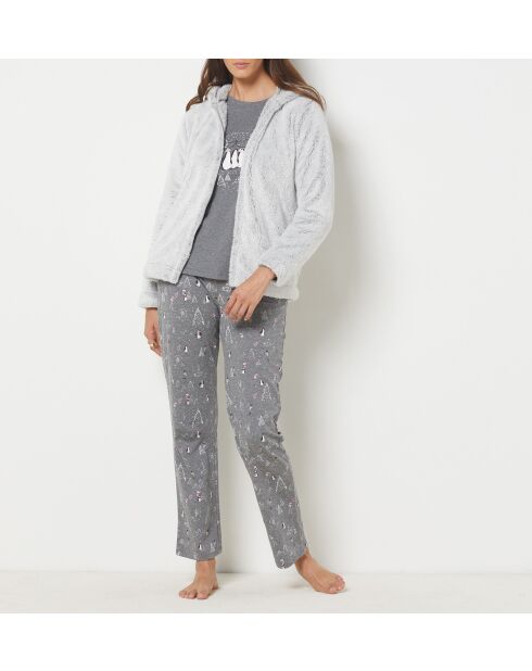 Pyjama trois pièces Oriel gris