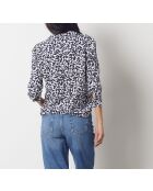 Movi marineblaues bedrucktes Hemd