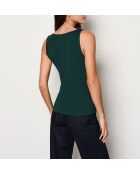 Camiseta sin mangas Warm Me Up con encaje verde abeto