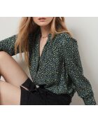 Blauwgroen overhemd met print van Molya