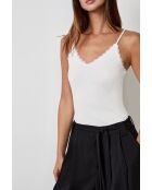 Canotta a canotta Plumine ecru