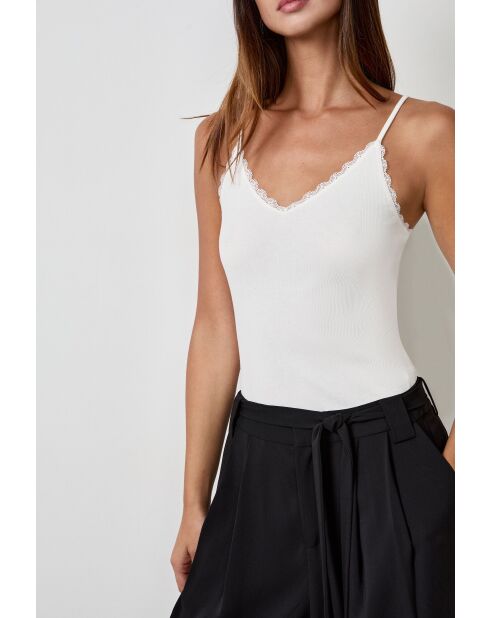 Canotta a canotta Plumine ecru