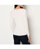Warm Me Up T-shirt met kant ecru