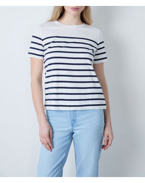 Ponita weißes gestreiftes T-Shirt