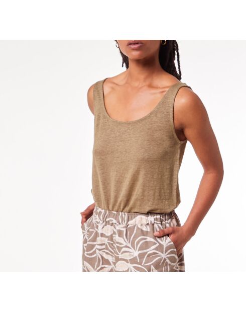 Camiseta sin mangas Ramy caqui oliva