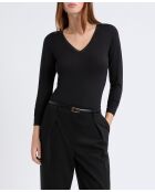 Warm Me Up Schwarzes Spitzen-T-Shirt