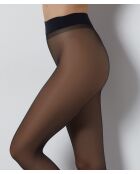 15D Strumpfhose mit schwarzem Pudereffekt