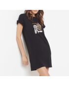 Big T Klara schwarzes Nachthemd