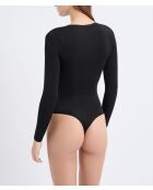 Warm Me Up schwarzer einteiliger Body