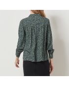 Blauwgroen overhemd met print van Molya