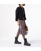 Athia jurk met marineblauwe print