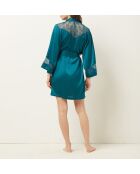 Entenblaues Negligé mit Sentimentmotiv