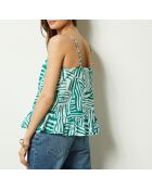 Canotta Gabbie con stampa smeraldo