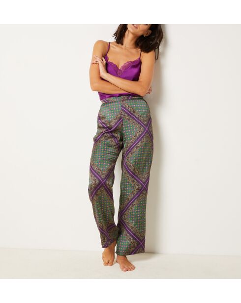 Maia Hose mit grünem Hintergrunddruck