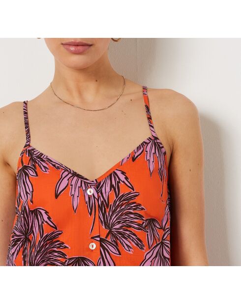 Fafa-Kleid gedruckt auf orangefarbenem Hintergrund