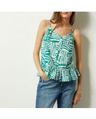 Canotta Gabbie con stampa smeraldo