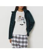 Pijama de tres piezas verde abeto Ventura