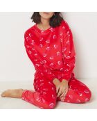 Vikacha roter zweiteiliger Pyjama