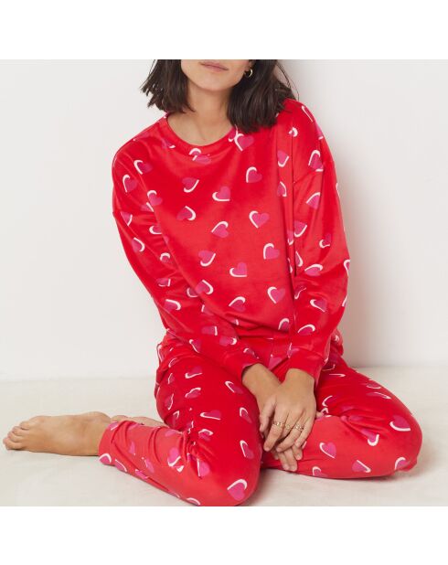 Vikacha roter zweiteiliger Pyjama