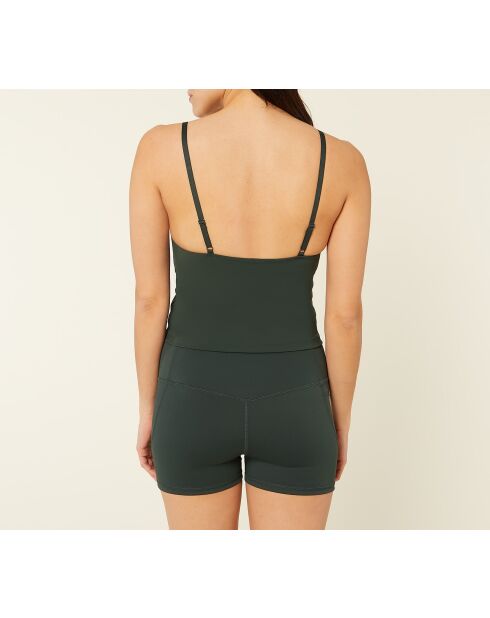 Camiseta sin mangas de color verde abeto más fuerte