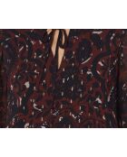 Nina Bluse gedruckt auf braunem Hintergrund