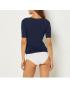 Warm Me Up Mitternachtsblaues Spitzent-Shirt