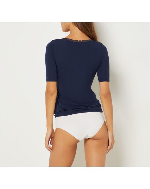 Warm Me Up Mitternachtsblaues Spitzent-Shirt