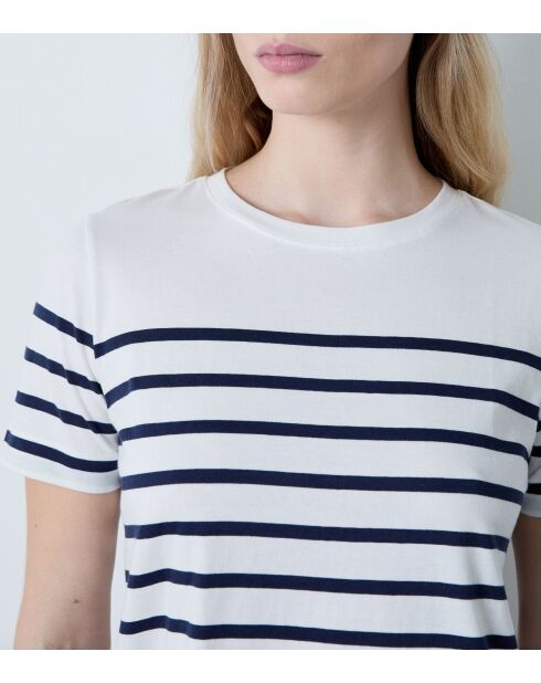 Ponita weißes gestreiftes T-Shirt