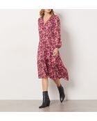 Ralone-Kleid gedruckt auf malvenfarbenem Hintergrund