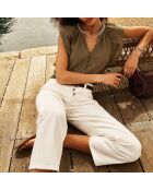 Filipa Khaki olijfkleurige top