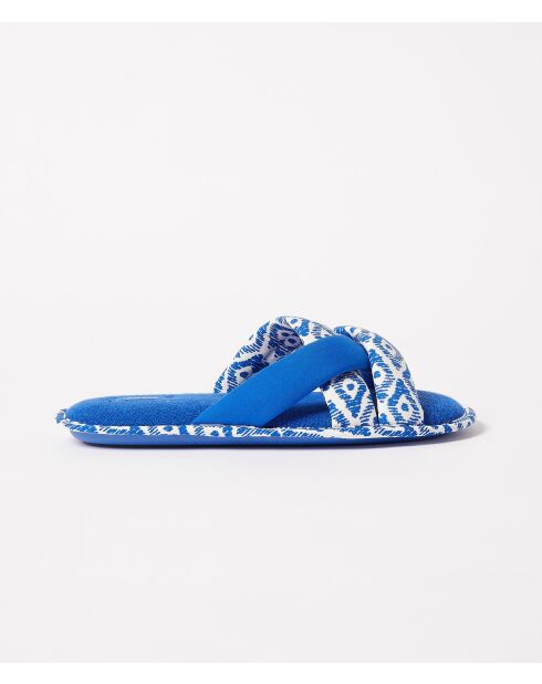 Tongs Celma bleu/écru