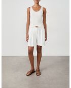 Camiseta sin mangas Warm Me Up Lace en color crudo