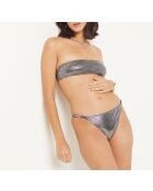 Ficell Futurista silberne brasilianische Bikinihose