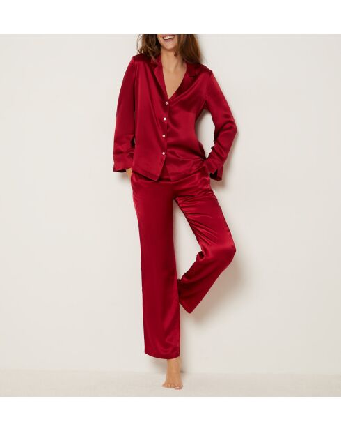 Camicia rossa perlata