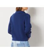 Marineblauwe jas Cyndelle