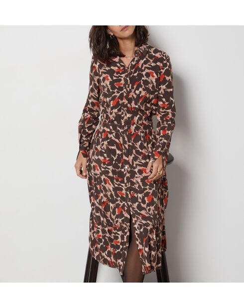 Veelkleurige Oya-jurk met print